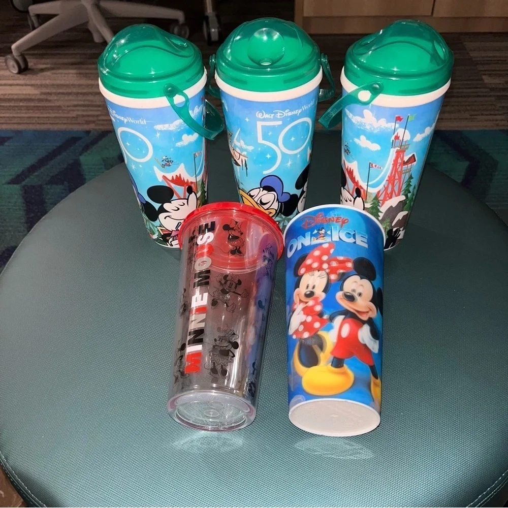 Disney world 50th anniversary typhoon lagoon blizzard beach cups lot Minnie ice